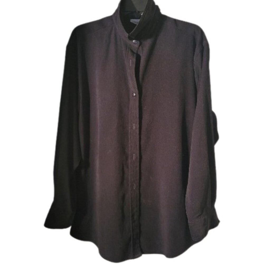 bill blass Black Button-Down Shirt